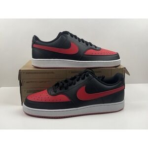 Nike Court Vision Lo NN Sneakers Men's Size 12 Black/University Red FJ0685-010